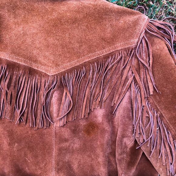 Vintage leather fringe jacket - Picture 6 of 8